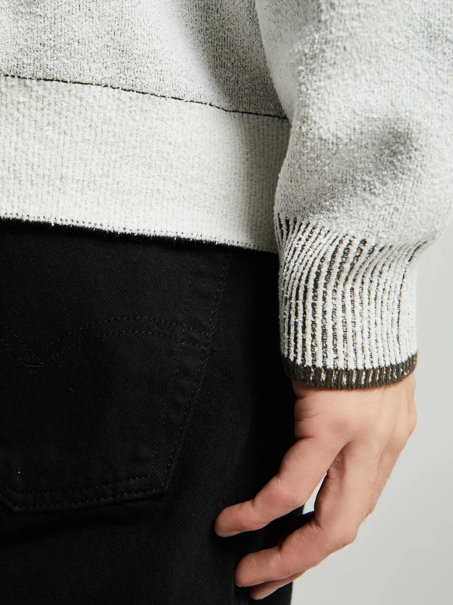 5100021 Double Face Crew Neck in Ivory