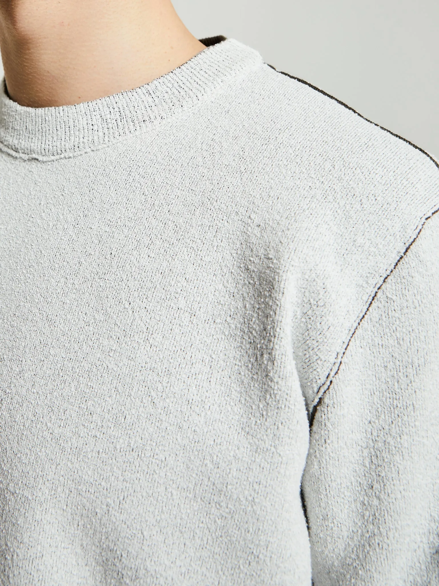 5100021 Double Face Crew Neck in Ivory