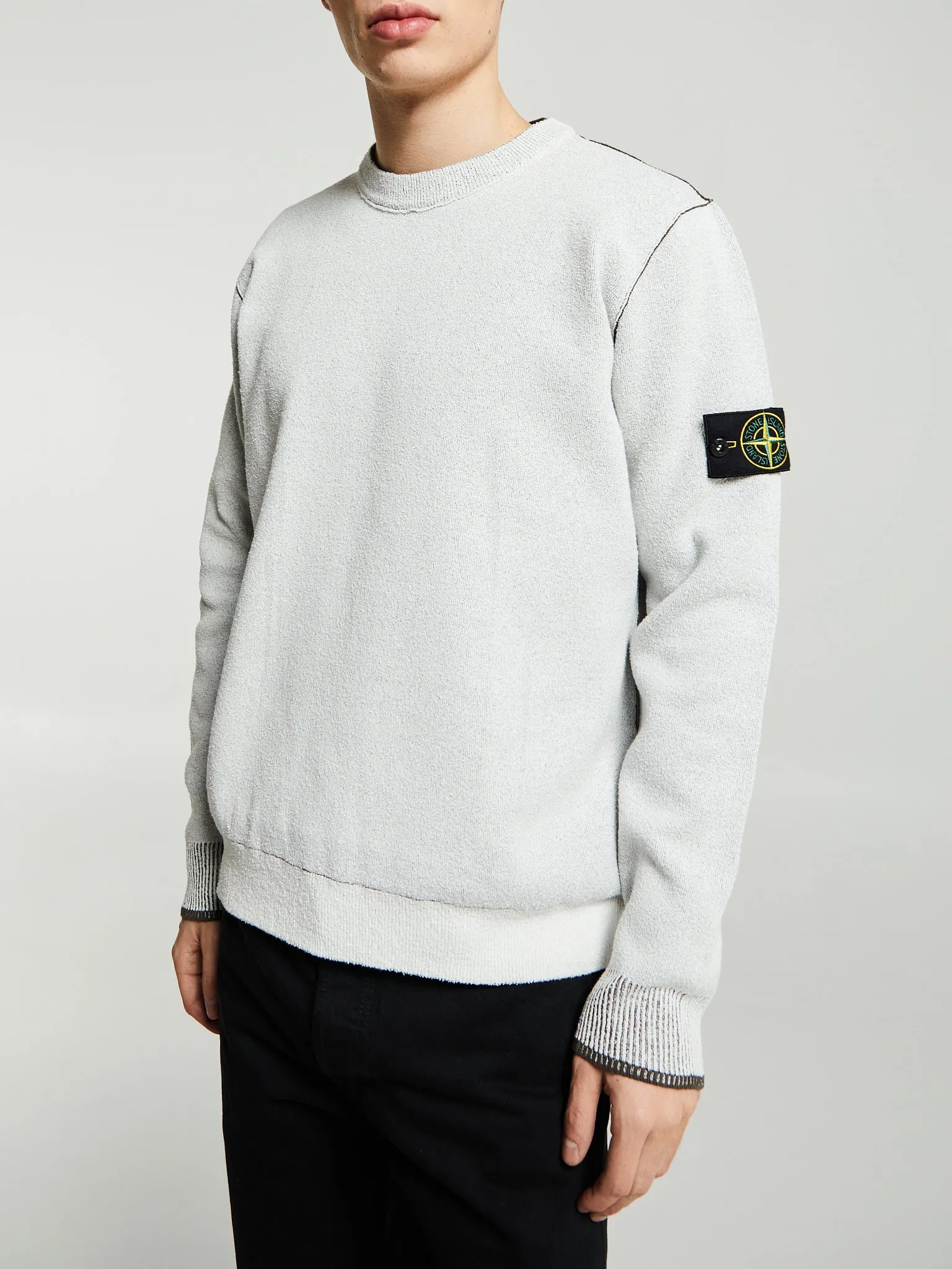 5100021 Double Face Crew Neck in Ivory