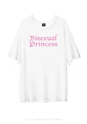 Bisexual Princess Pride Y2K Sheer Boyfriend Tee Cherrykitten