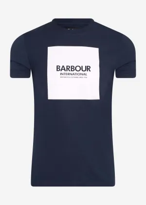 Block-T-Shirt  Marineblau