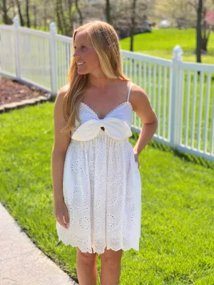 Bow Perfection White Dress