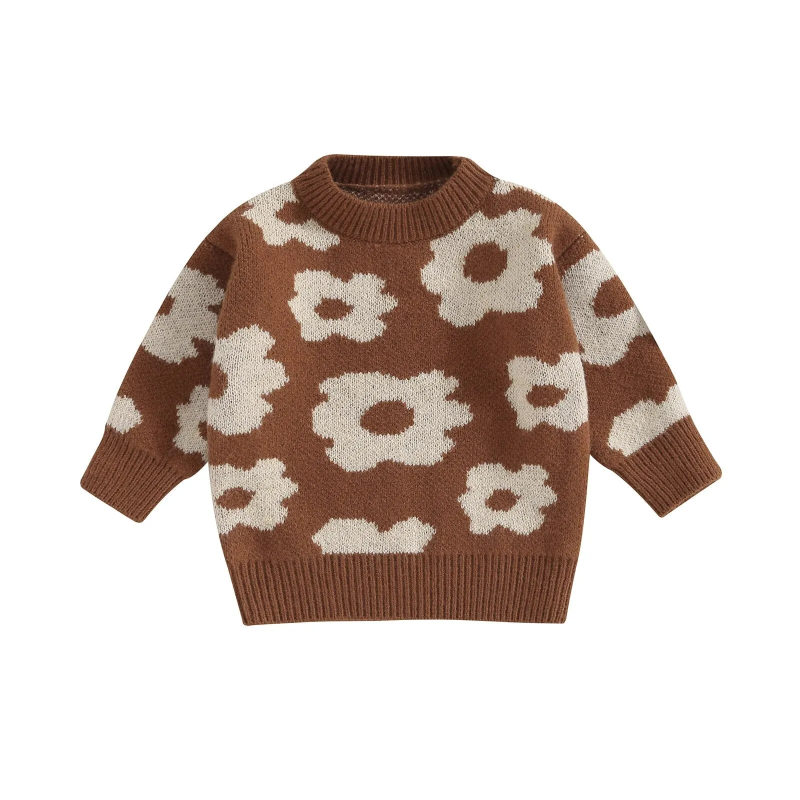 Contrast Flower Power Pullover
