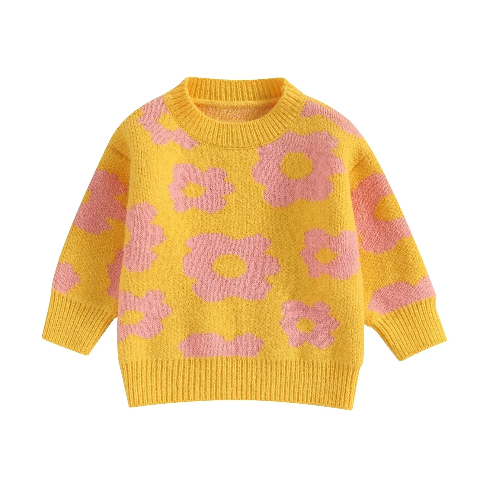 Contrast Flower Power Pullover