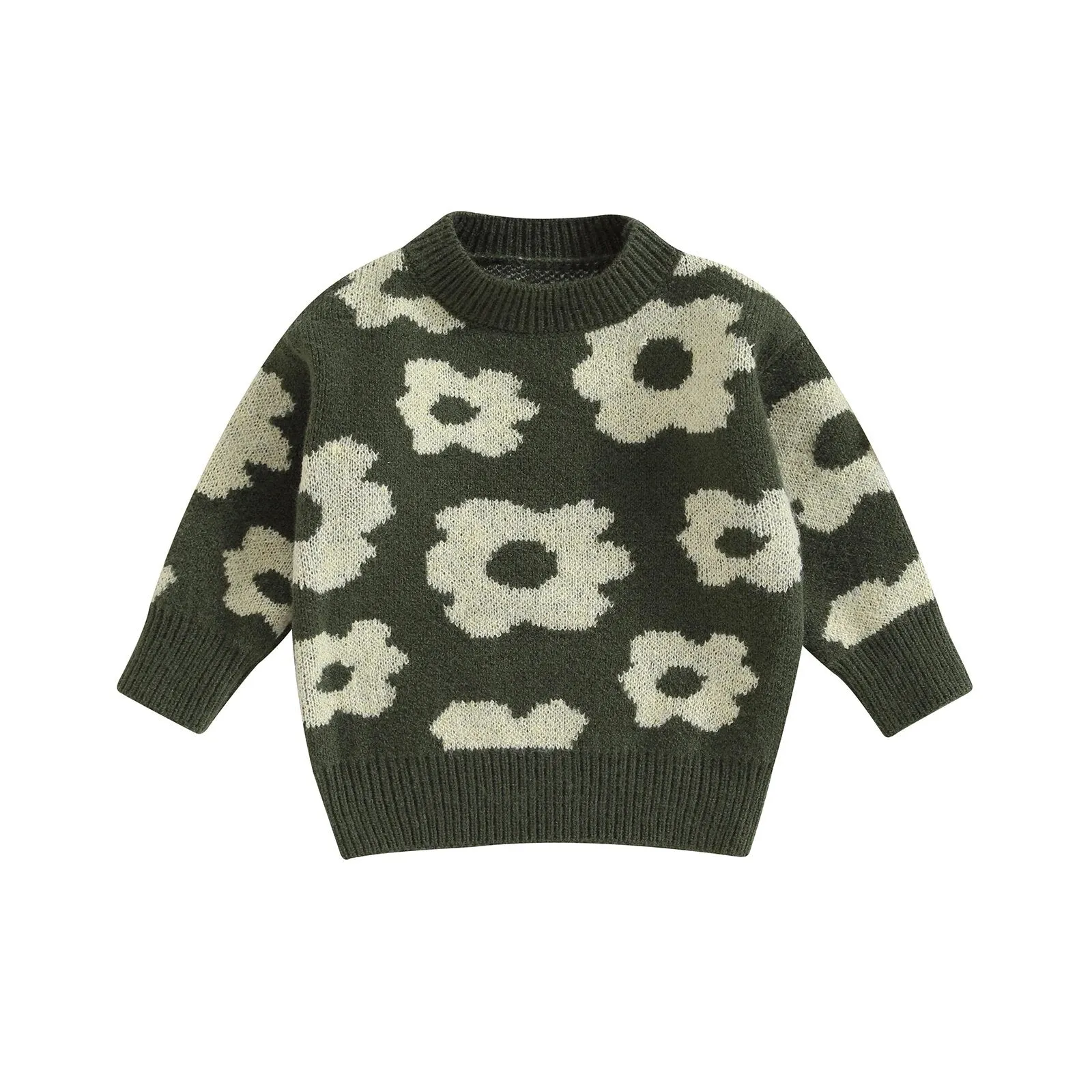 Contrast Flower Power Pullover