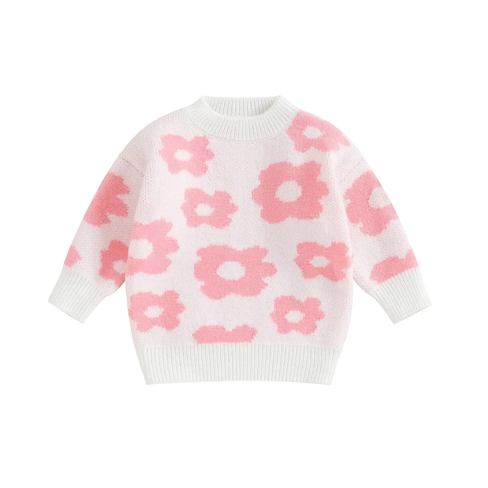 Contrast Flower Power Pullover