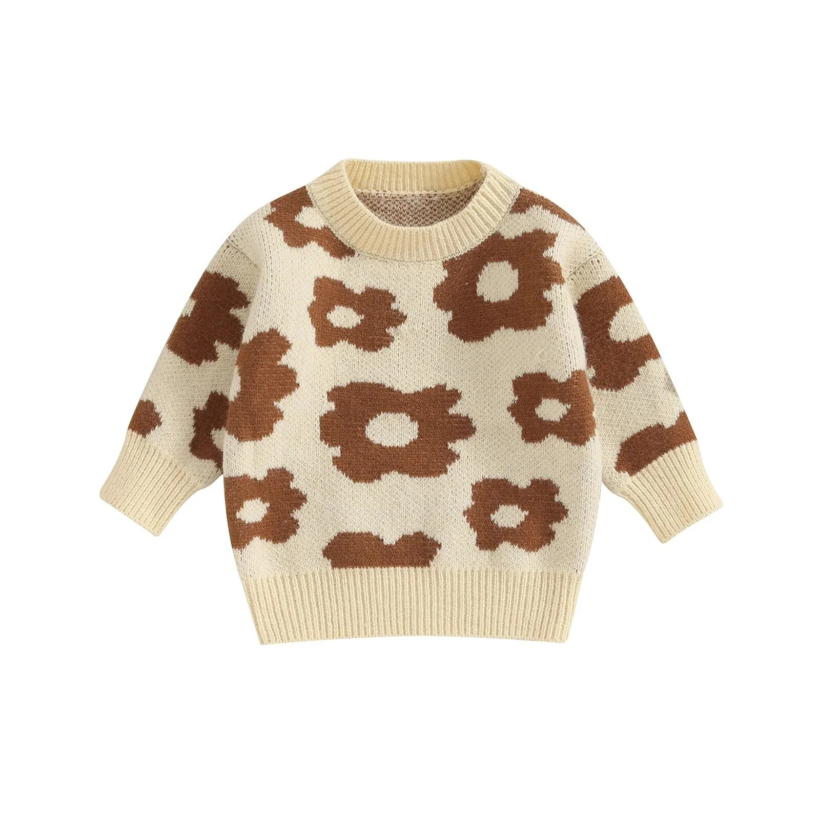 Contrast Flower Power Pullover