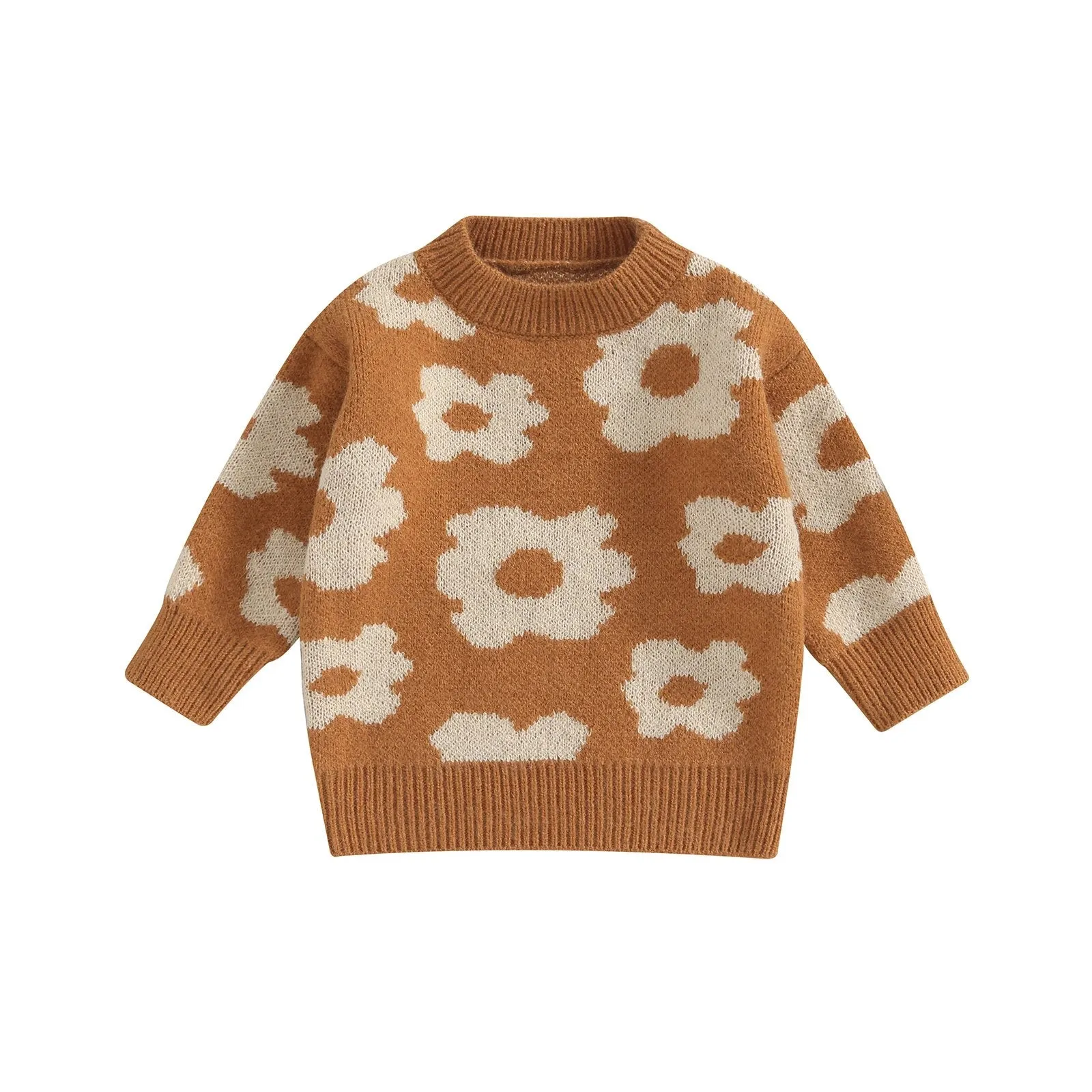 Contrast Flower Power Pullover