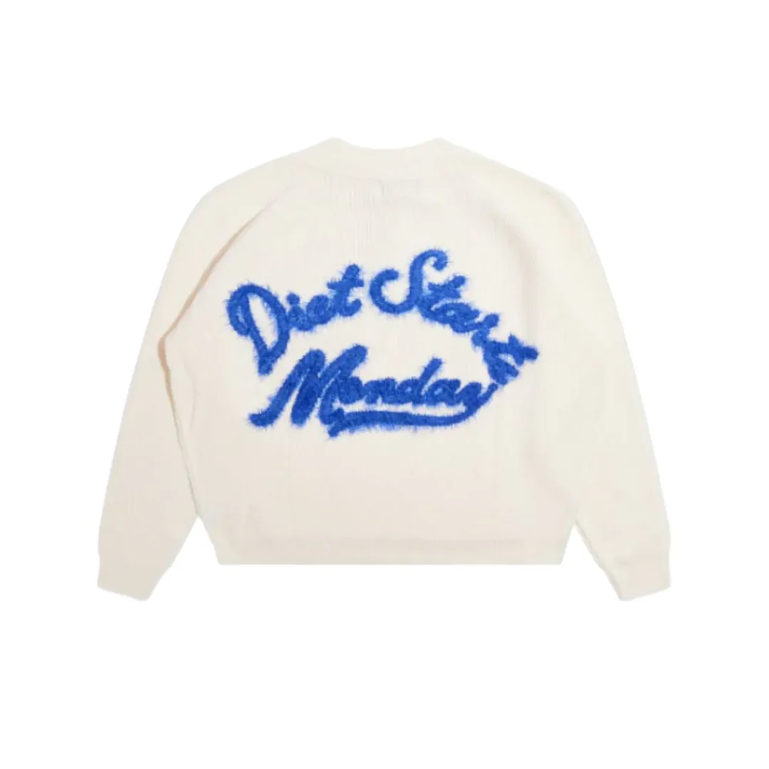 Diet Starts Monday Waffle Knit Pullover - Cream