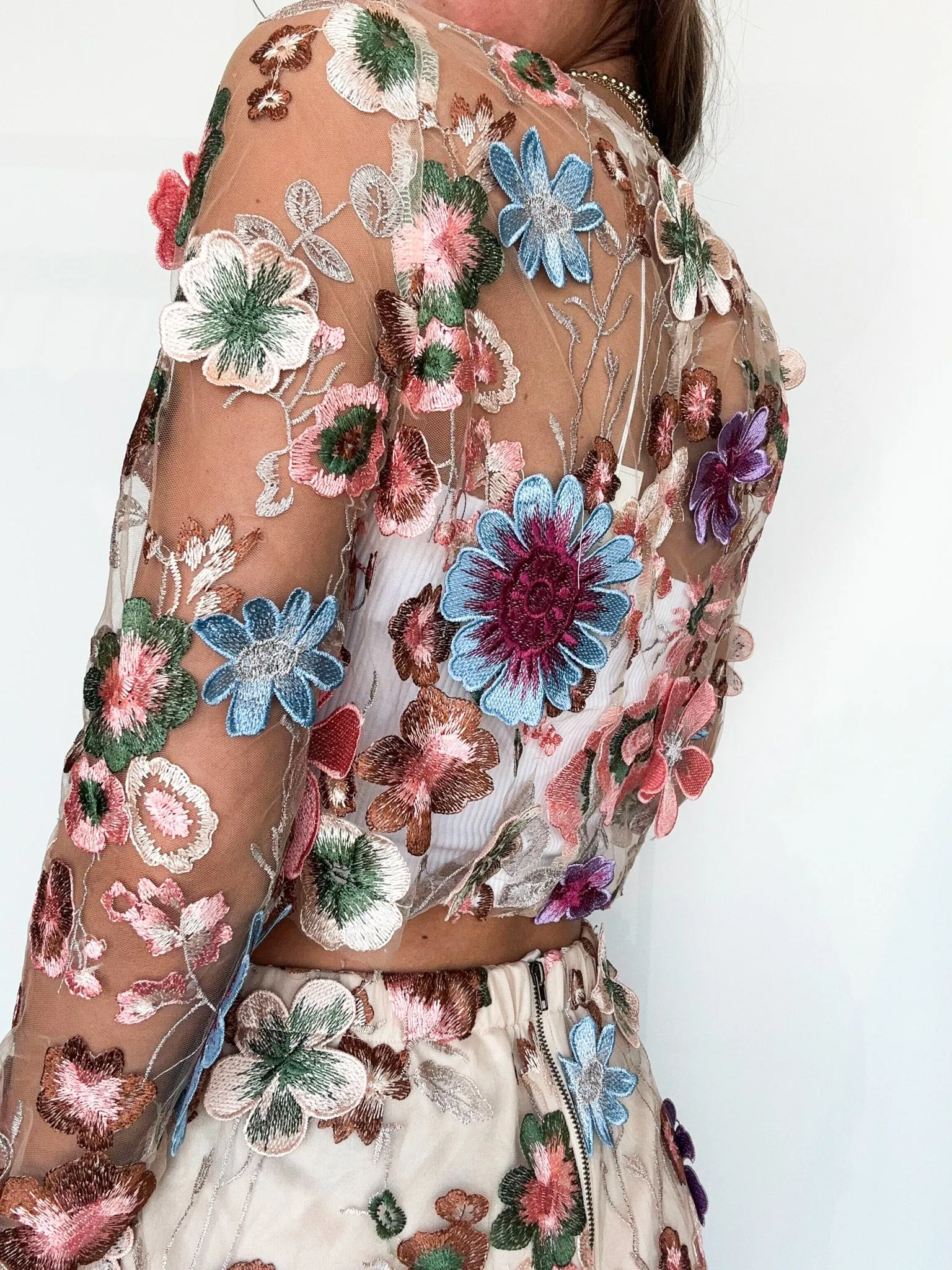Forever Florals Cropped Blouse
