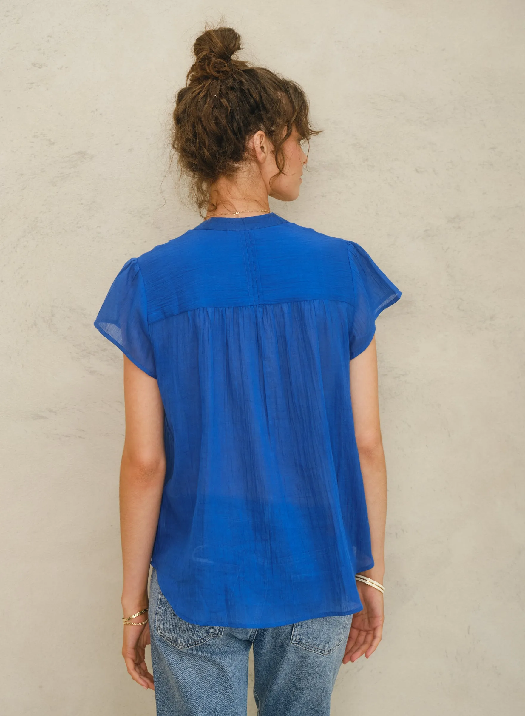 FREYA TOP IN BLUE