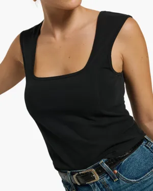 GEMI TOP IN JET BLACK