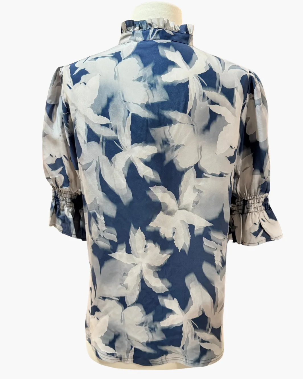 GO BROOKLYN FLEA PRINTED IN BLUE BIRD FLORAL
