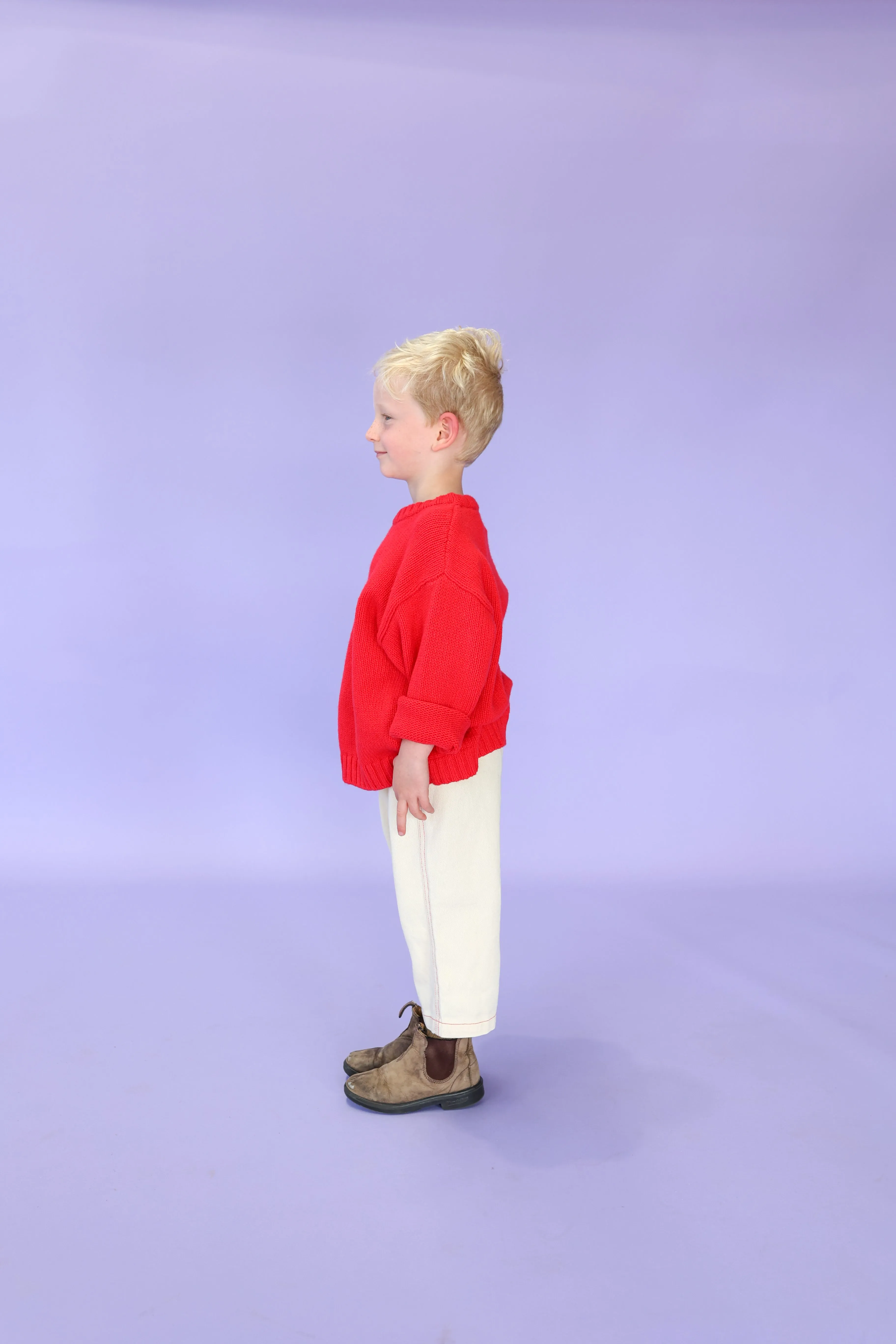 Grown Merino Blend Everyday Pull Over - Flame