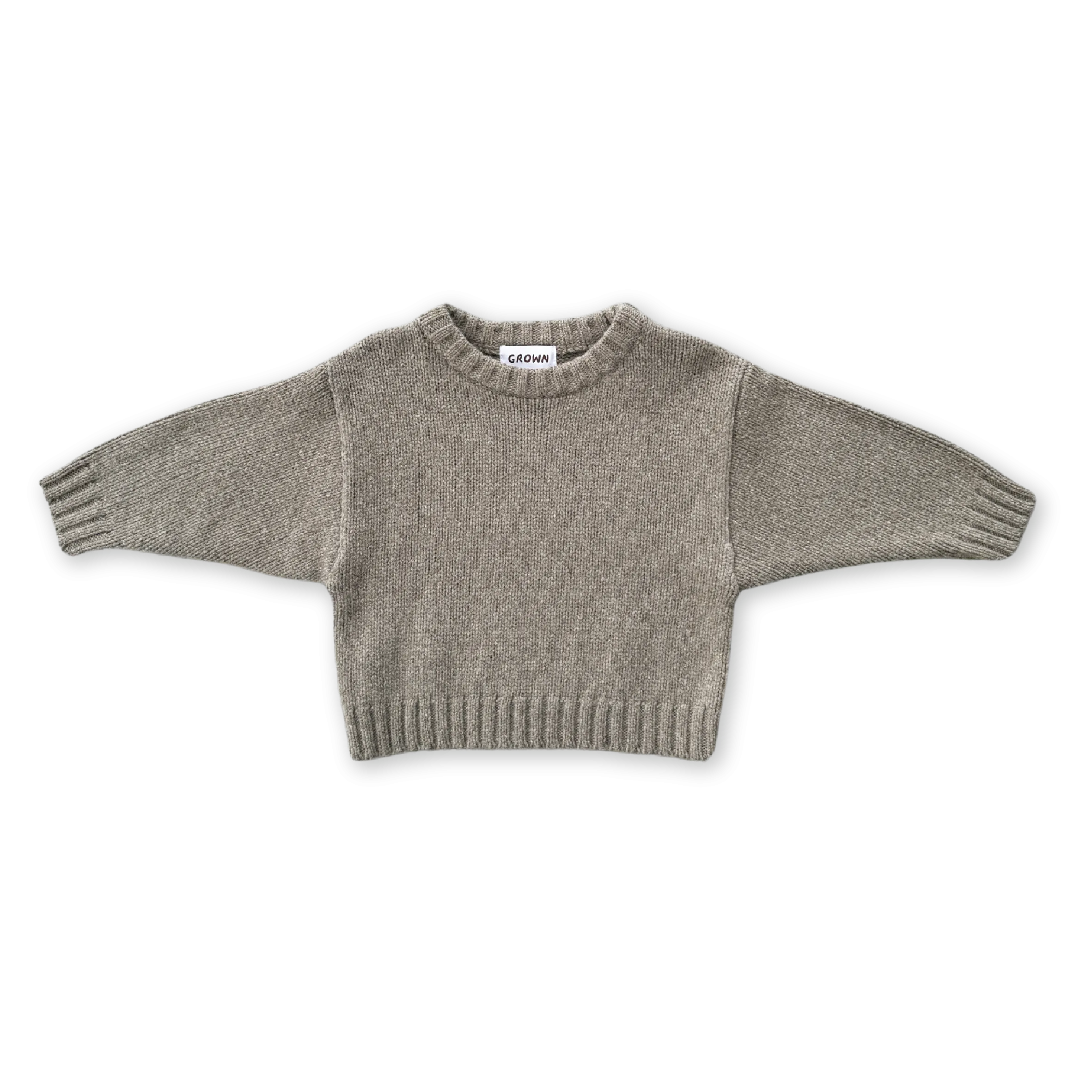 Grown Merino Blend Everyday Pull Over - Grey