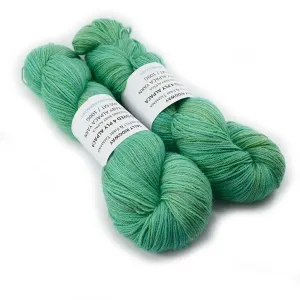 Hand Dyed Baby Alpaca Yarn 4 Ply in Turquoise Green 12743
