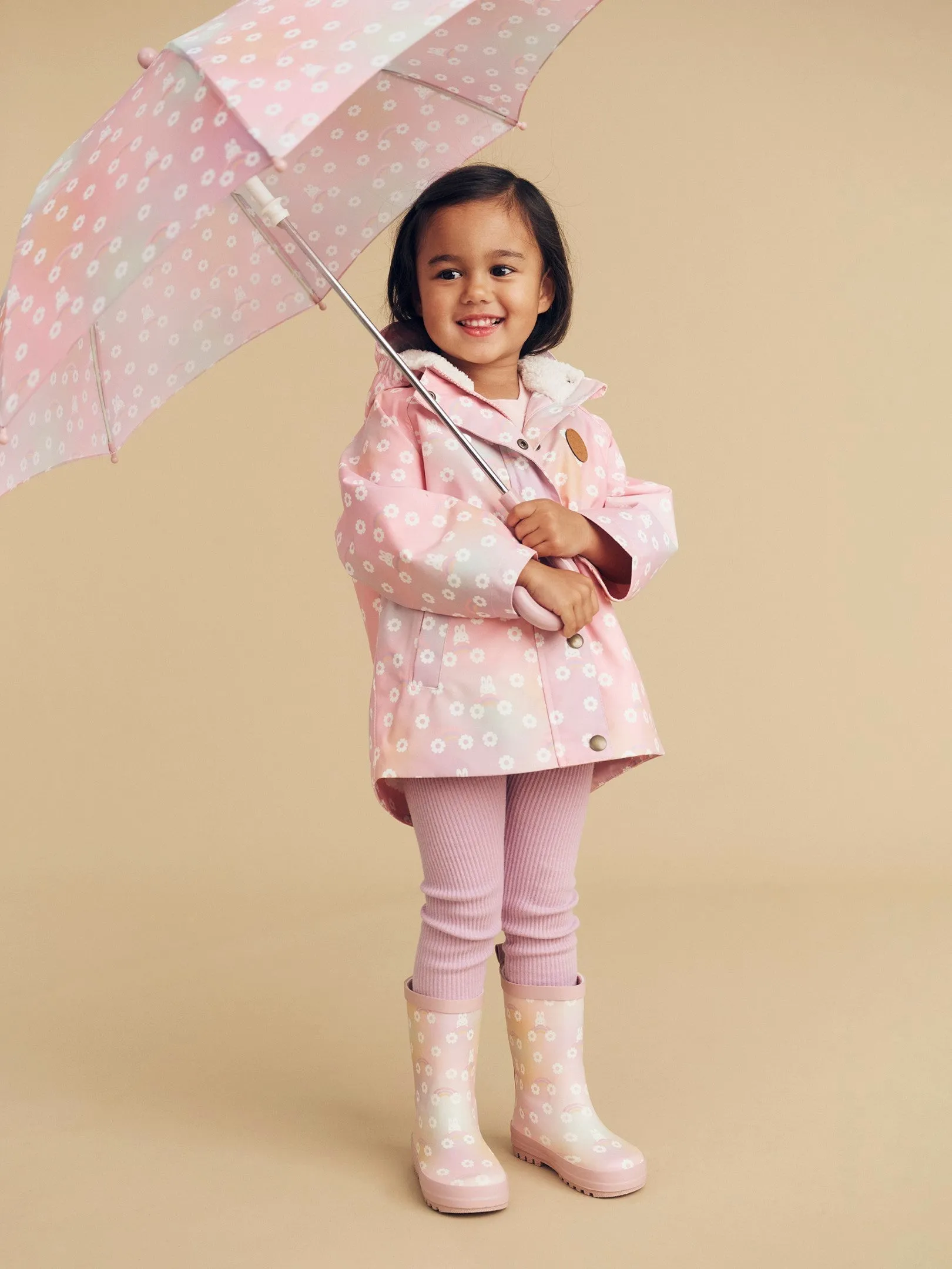 Huxbaby Bunny Raincoat - Rainbow