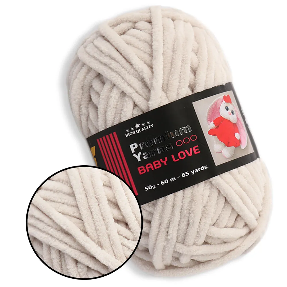 Premium Yarns Baby Love, 34 Colors, Chunky Chenille Yarn, 1.7 oz / 65.7 yards