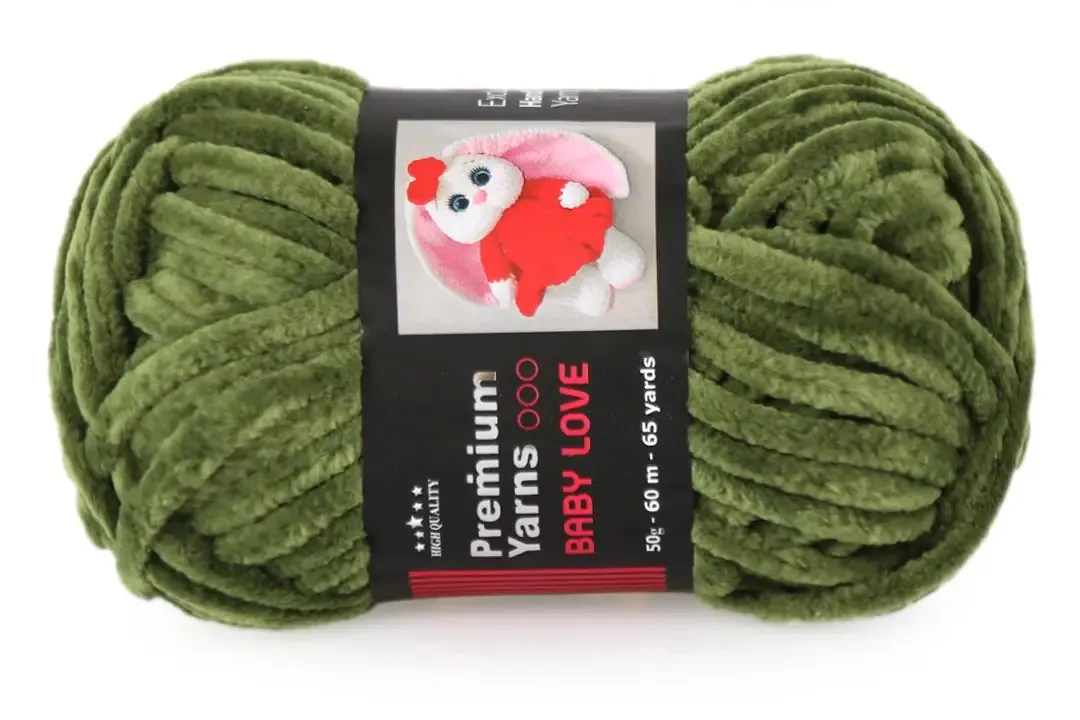 Premium Yarns Baby Love, 34 Colors, Chunky Chenille Yarn, 1.7 oz / 65.7 yards