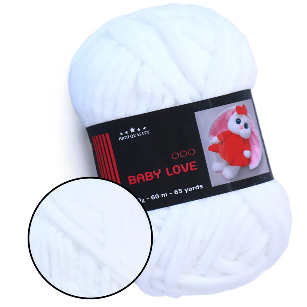 Premium Yarns Baby Love, 34 Colors, Chunky Chenille Yarn, 1.7 oz / 65.7 yards