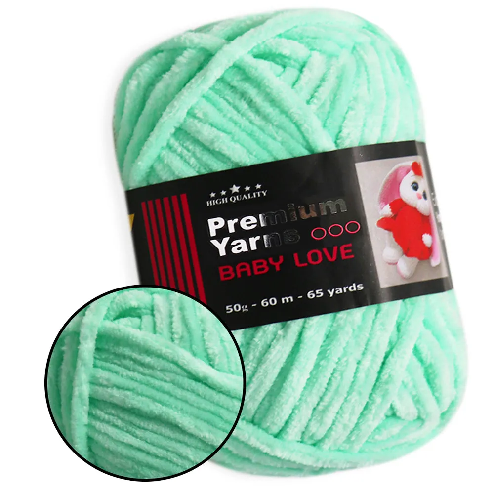 Premium Yarns Baby Love, 34 Colors, Chunky Chenille Yarn, 1.7 oz / 65.7 yards