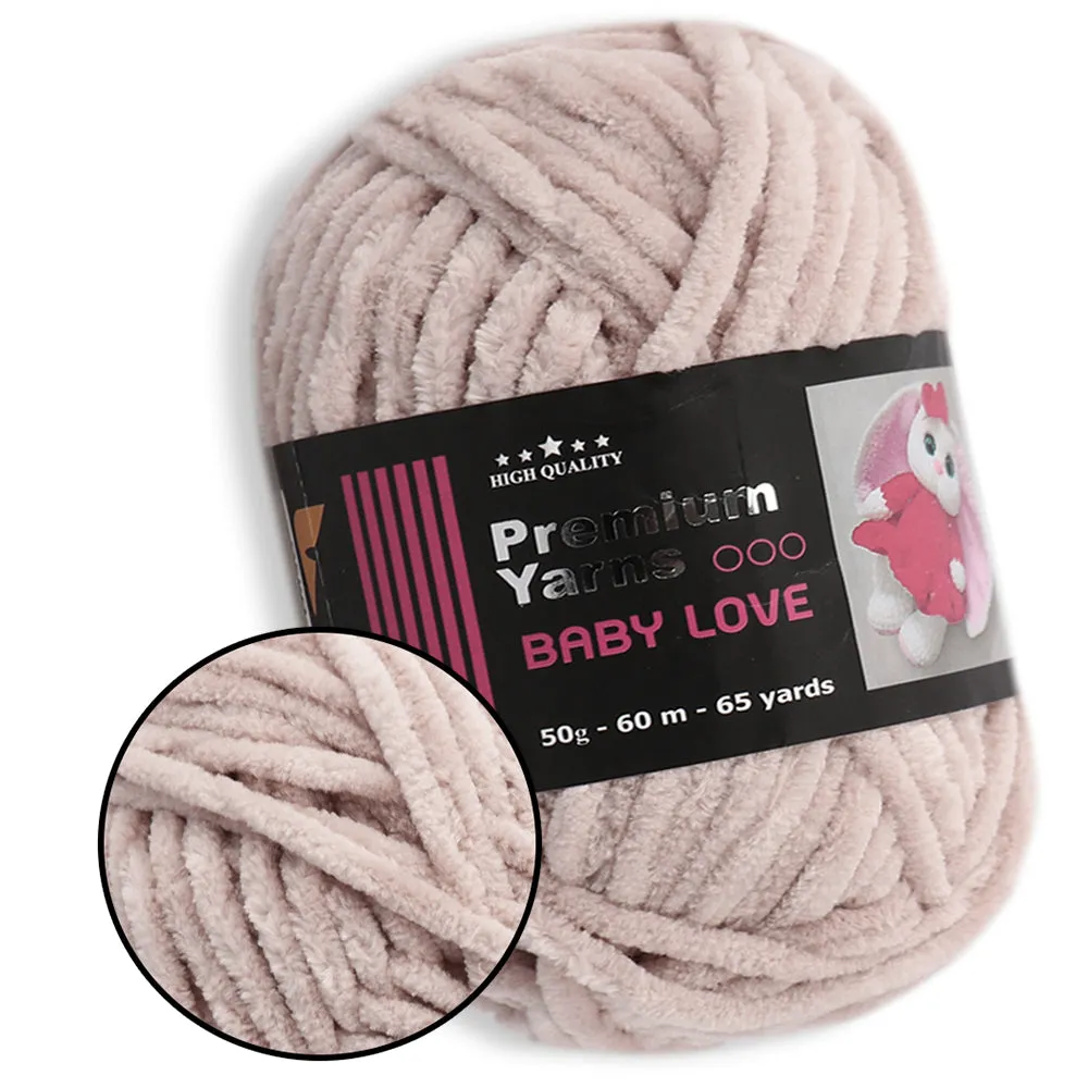 Premium Yarns Baby Love, 34 Colors, Chunky Chenille Yarn, 1.7 oz / 65.7 yards