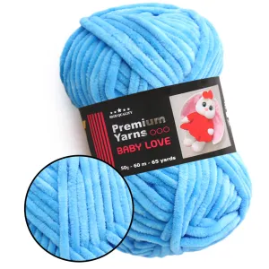Premium Yarns Baby Love, 34 Colors, Chunky Chenille Yarn, 1.7 oz / 65.7 yards