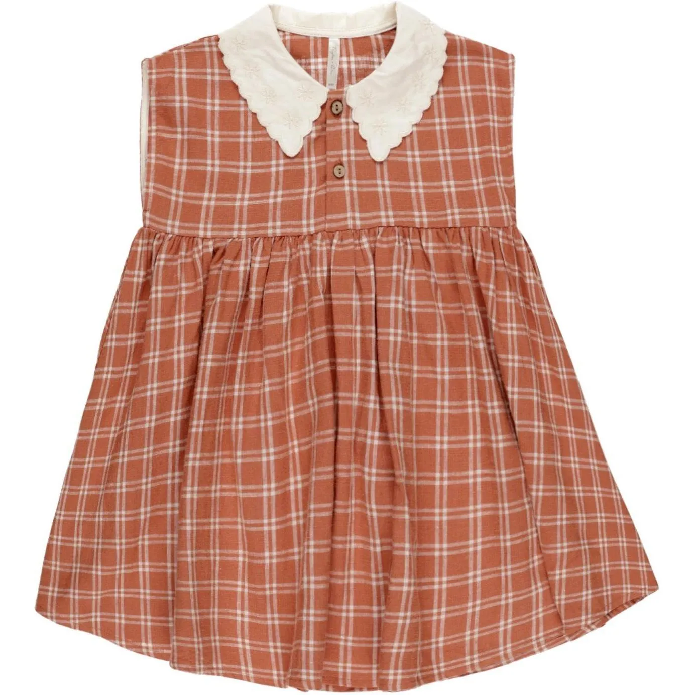 Rylee   Cru Collared Babydoll Dress || Poppy Check