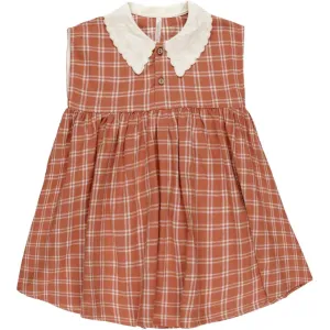 Rylee   Cru Collared Babydoll Dress || Poppy Check