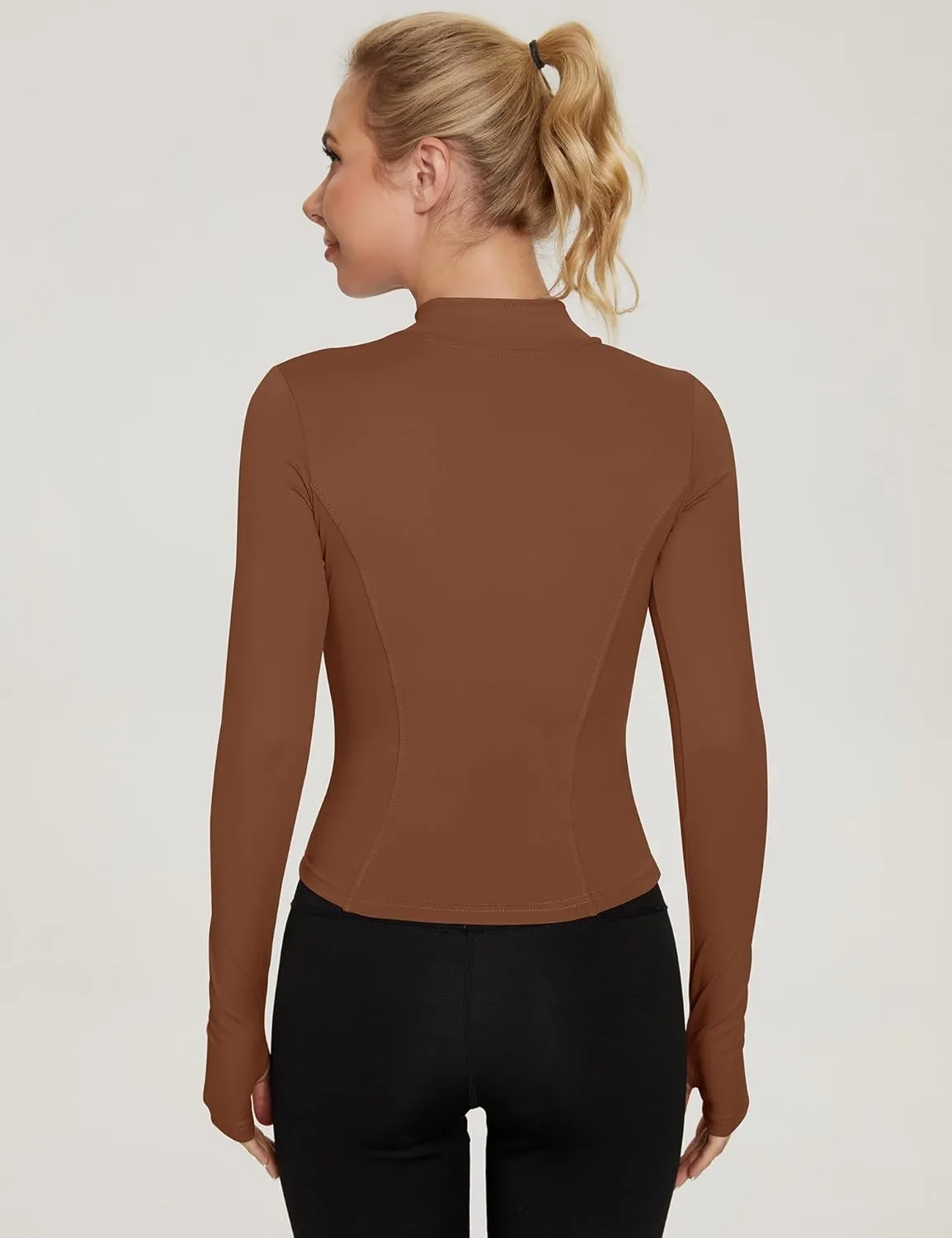 T-Shirts de Sport Femme  Manche Longues Elgant Tops 1/2 - Fitnessterapy