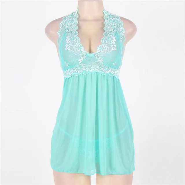VenusFox Lingerie Sexy 2021 Fantasias Sexy Erotic Plus Size Chemise Ropa Interior Mujer Transparent Dress Lingerie