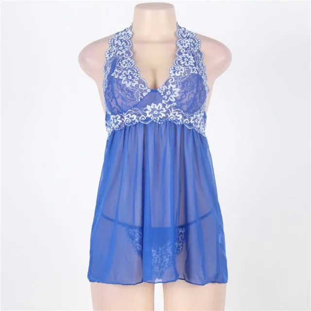 VenusFox Lingerie Sexy 2021 Fantasias Sexy Erotic Plus Size Chemise Ropa Interior Mujer Transparent Dress Lingerie