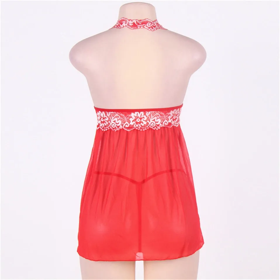 VenusFox Lingerie Sexy 2021 Fantasias Sexy Erotic Plus Size Chemise Ropa Interior Mujer Transparent Dress Lingerie