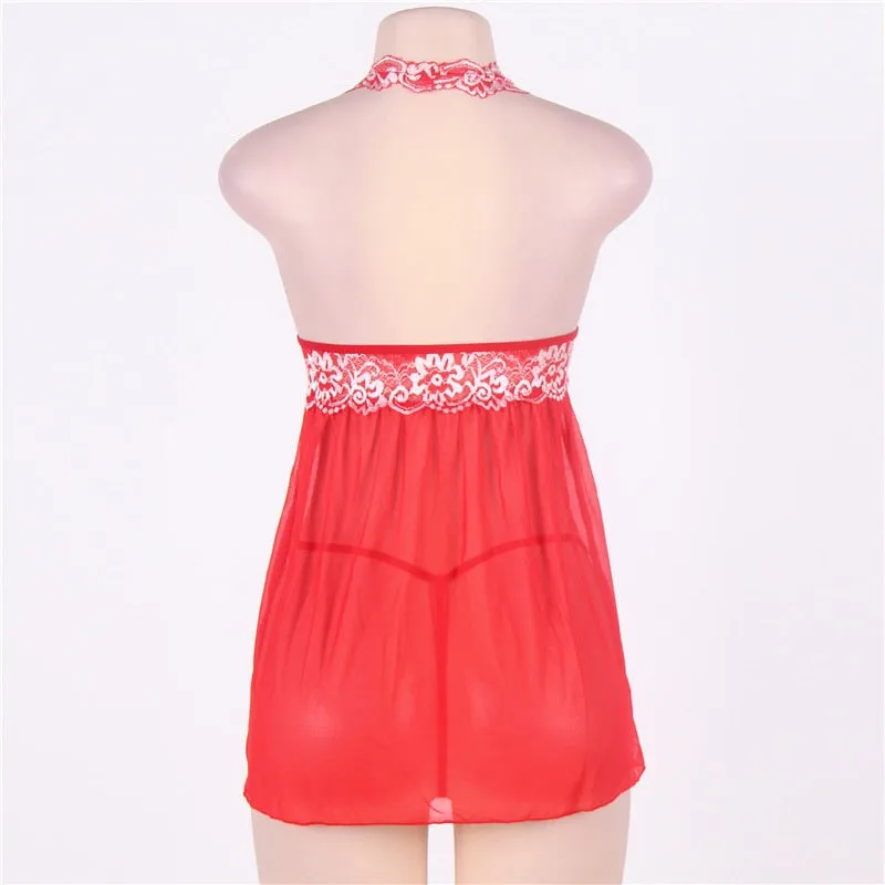 VenusFox Lingerie Sexy 2021 Fantasias Sexy Erotic Plus Size Chemise Ropa Interior Mujer Transparent Dress Lingerie