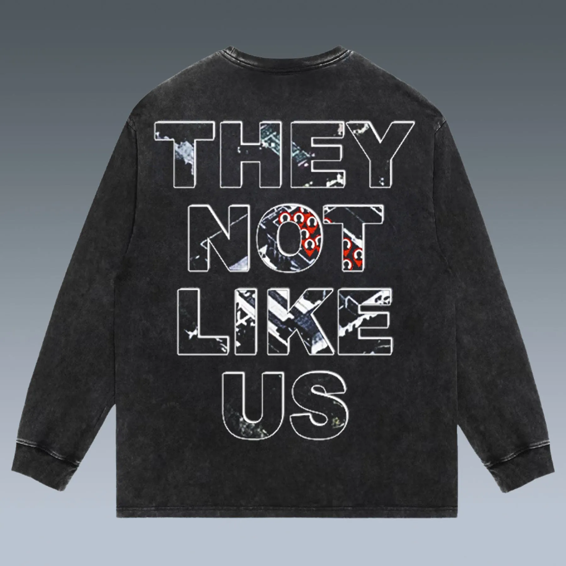 VINTAGE LONG SLEEVE TEE | NOT LIKE US- KENDRICK LAMAR