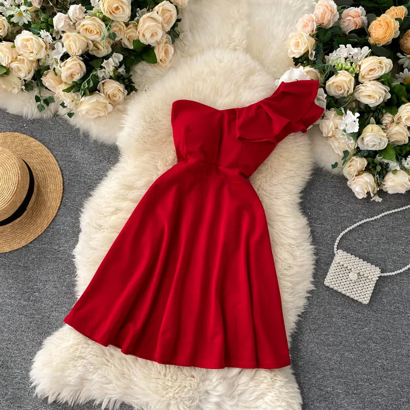 Vivien One Shoulder Mini Dress